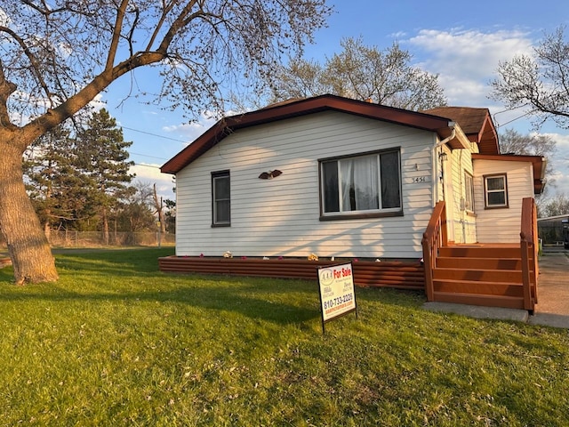 exterior space featuring a yard