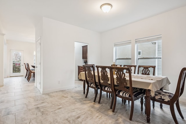 view of dining area