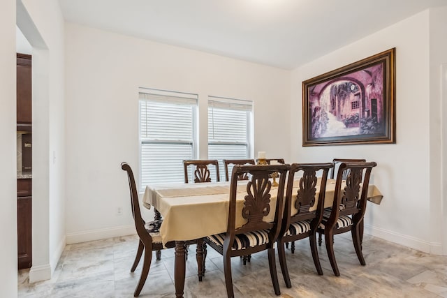 view of dining area