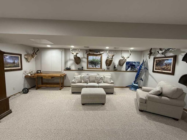 view of carpeted living room