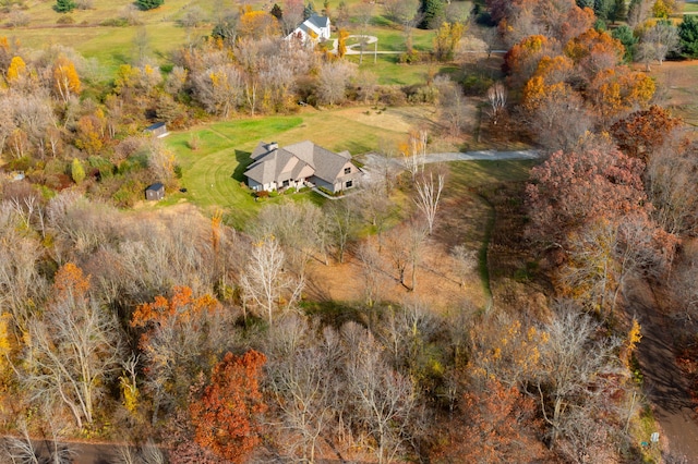 aerial view featuring a rural view