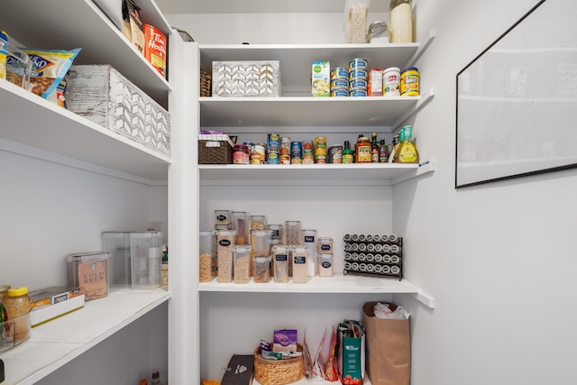 view of pantry