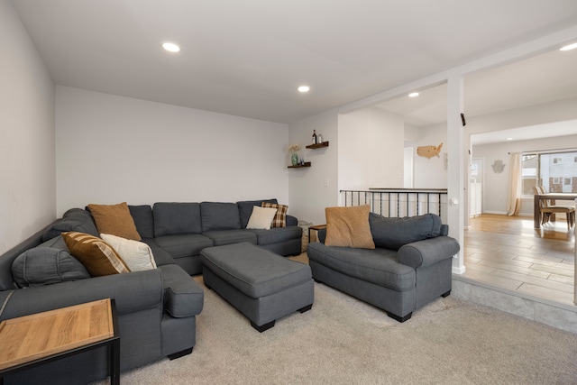 view of carpeted living room