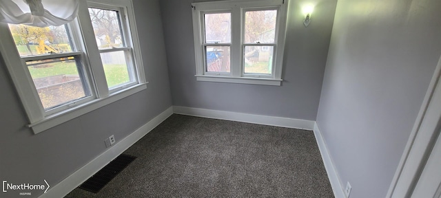 carpeted empty room with a wealth of natural light