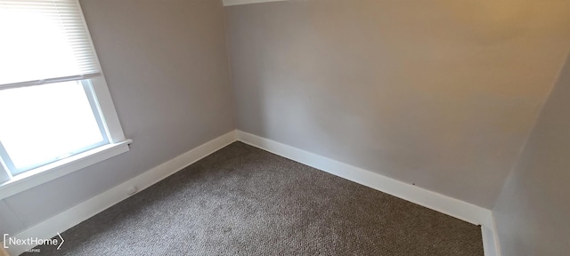 unfurnished room with carpet flooring