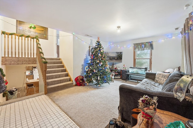 view of carpeted living room