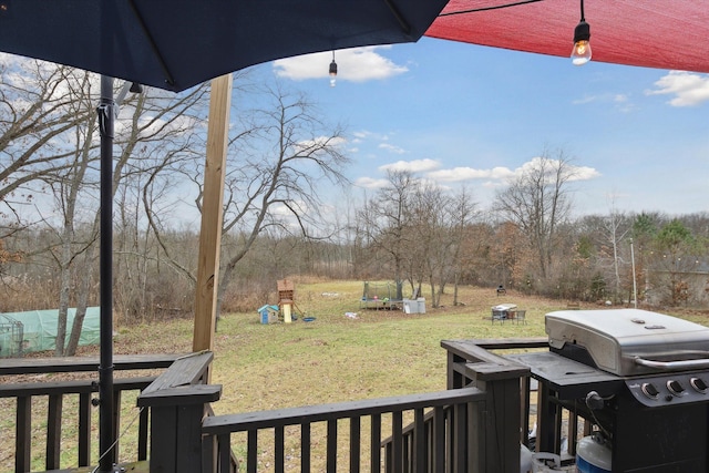 view of yard featuring a playground