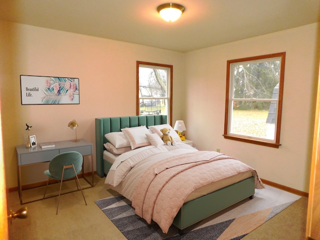 view of carpeted bedroom