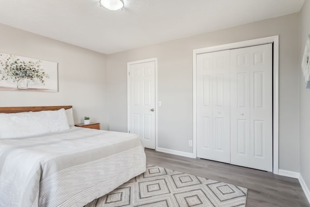 bedroom with light wood-type flooring