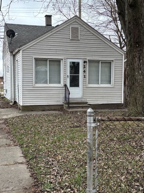 view of bungalow-style home