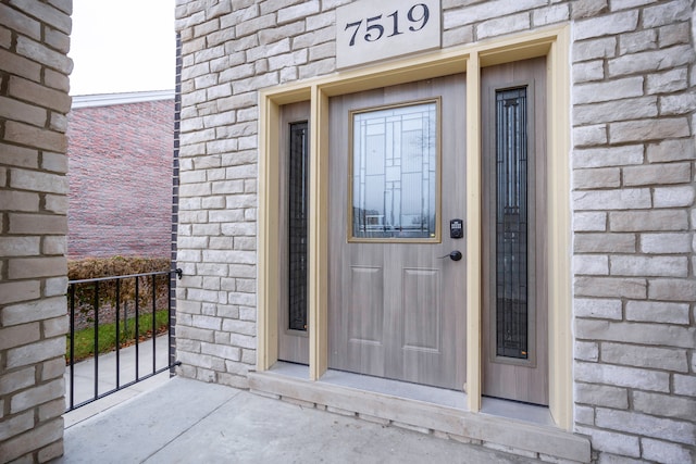 view of doorway to property