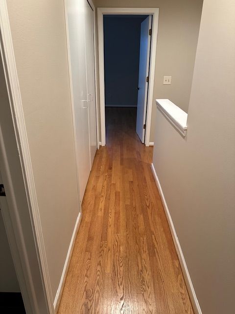 hall featuring light wood-type flooring