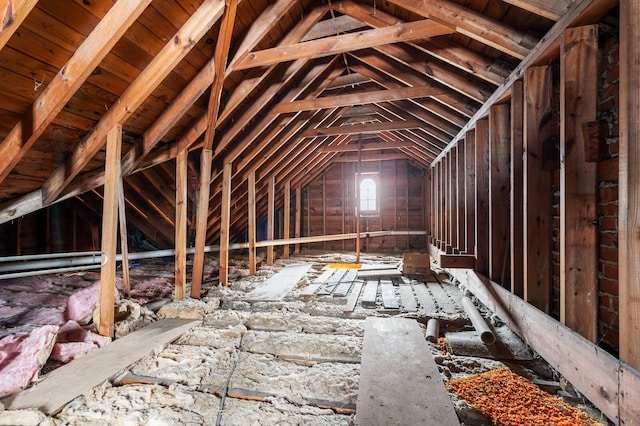 view of attic