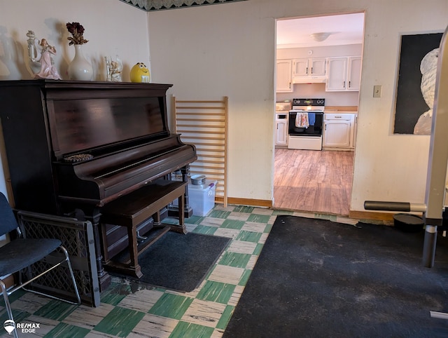 miscellaneous room with light hardwood / wood-style flooring