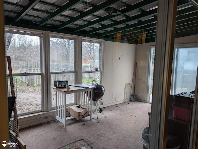 sunroom with a wealth of natural light