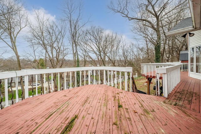 view of wooden deck