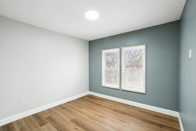 empty room featuring light wood-type flooring