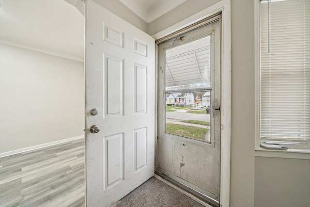 entryway featuring light hardwood / wood-style floors