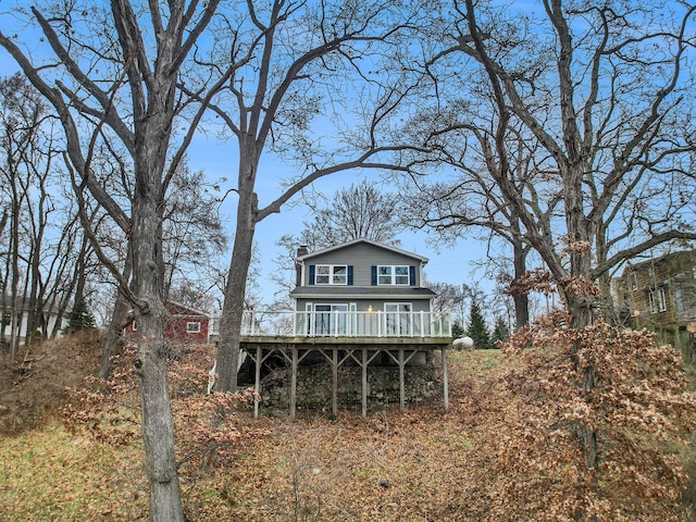 exterior space featuring a deck