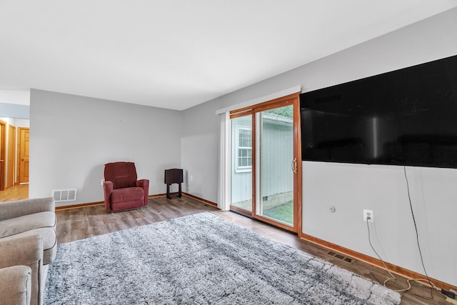 unfurnished room featuring hardwood / wood-style floors