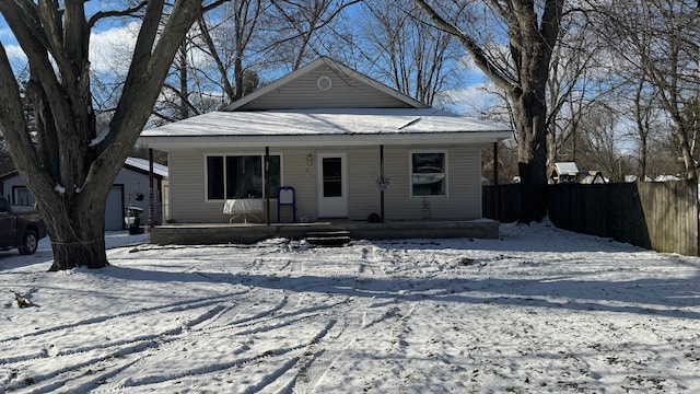 view of front facade featuring a porch