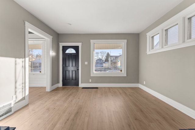 foyer featuring light hardwood / wood-style flooring