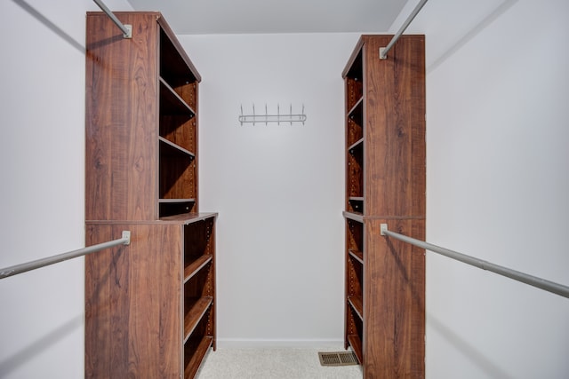 spacious closet featuring carpet