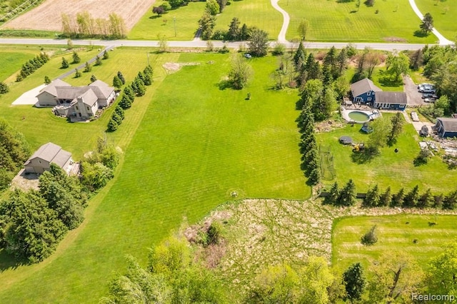 bird's eye view featuring a rural view