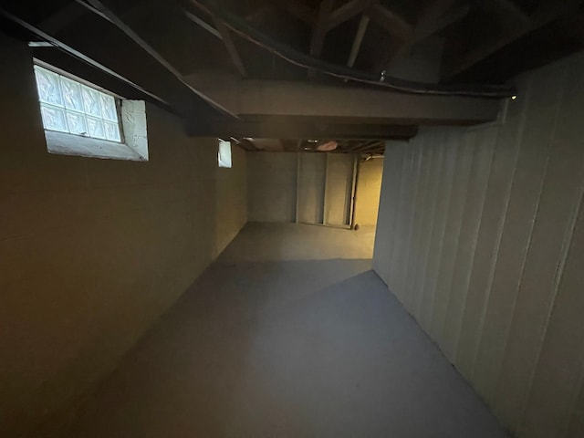 view of basement