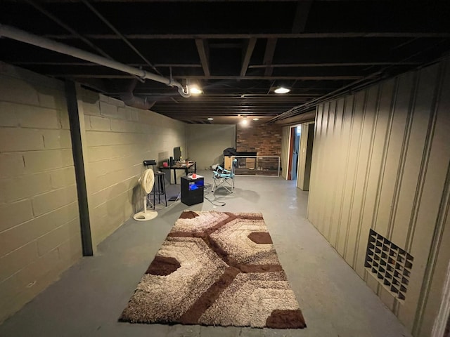 view of basement