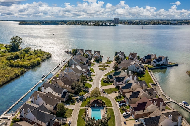 279 Keelson Dr, Detroit, MI 48215 - aerial perspective of suburban area with a large body of water