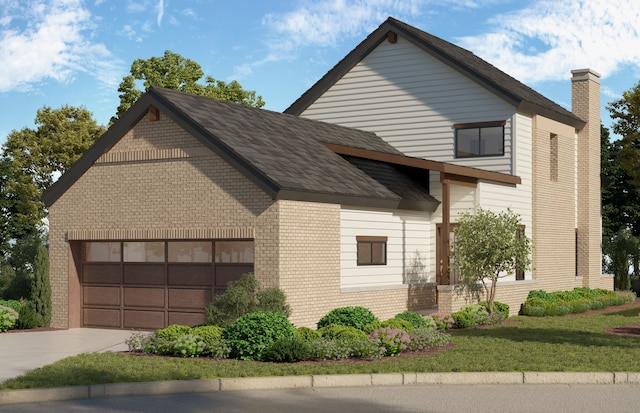 view of front of house featuring a garage