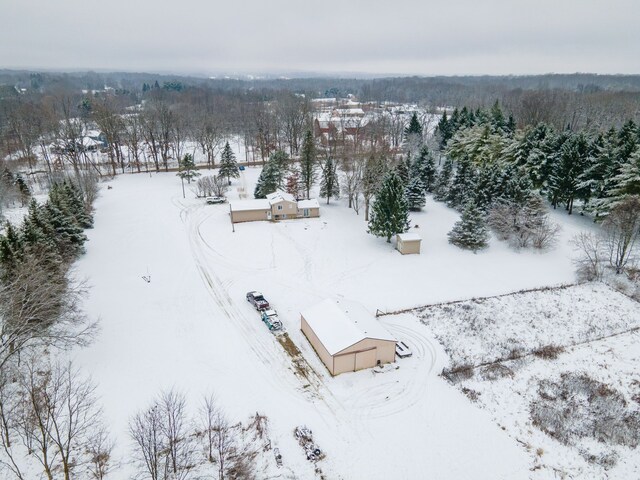 view of snowy aerial view