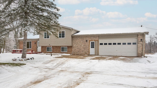 tri-level home featuring a garage