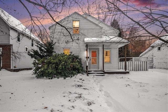 view of bungalow-style house