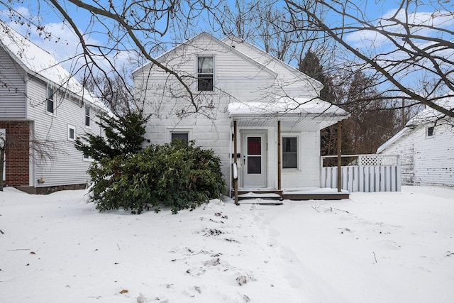 view of bungalow-style house