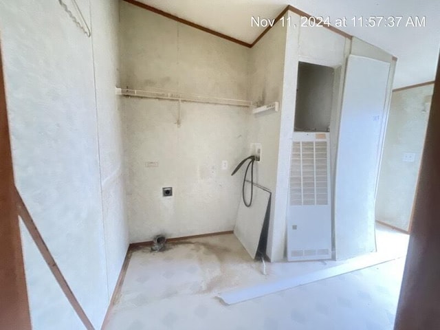 laundry area featuring hookup for an electric dryer and washer hookup