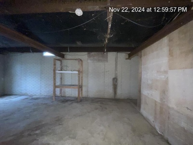 view of basement