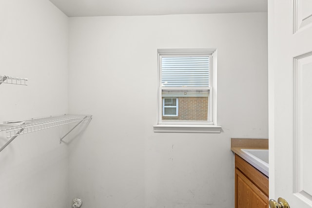 laundry area with sink