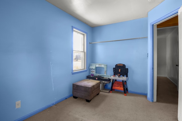 bedroom with carpet floors