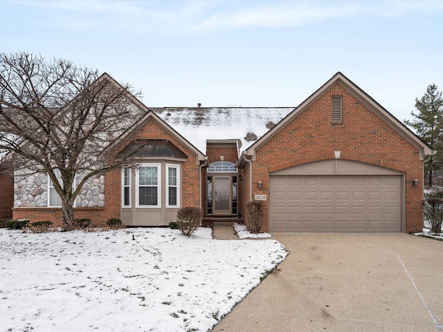 view of front of house featuring a garage