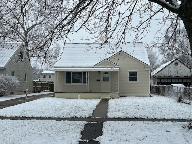 view of bungalow-style house