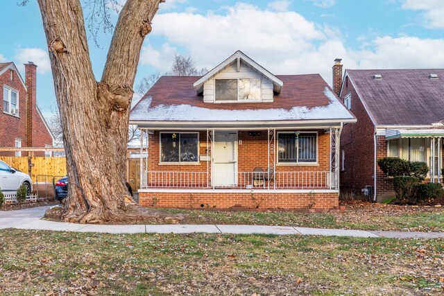 view of front of property with a porch