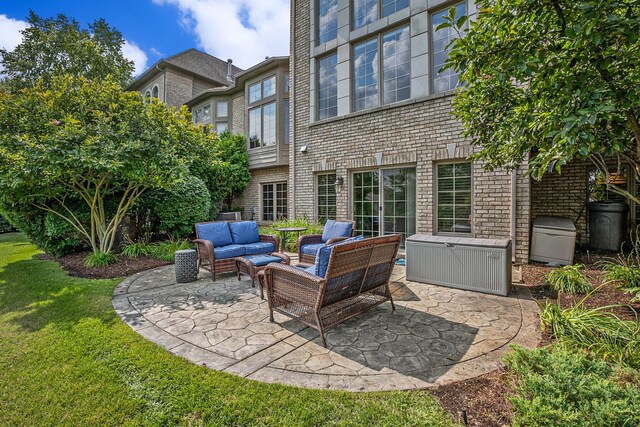 view of patio / terrace featuring an outdoor living space