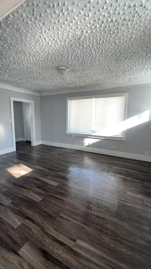 empty room featuring dark hardwood / wood-style floors