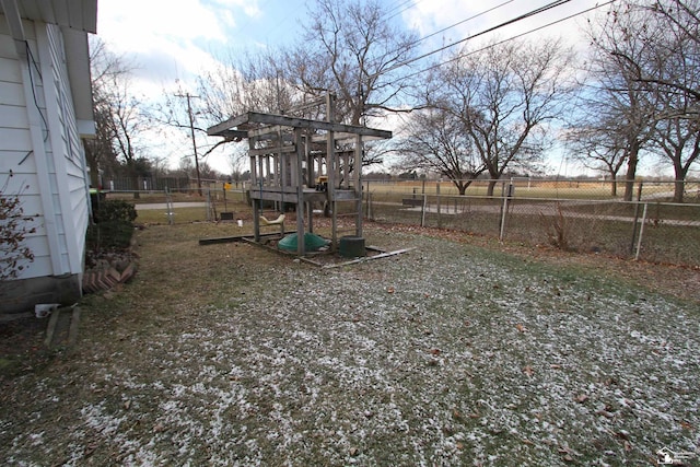 view of play area with a rural view