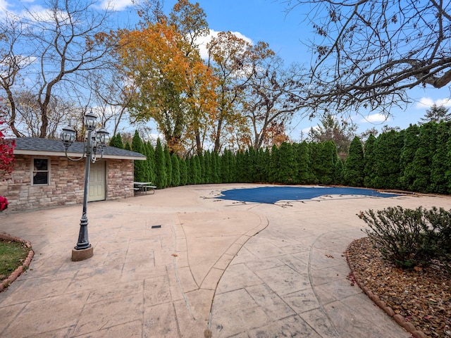 view of pool with a patio area