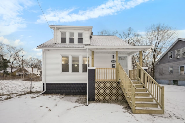 bungalow-style home featuring a porch