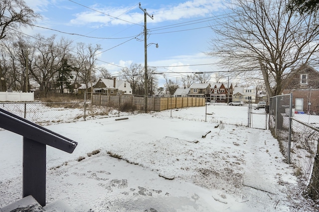 view of snowy yard