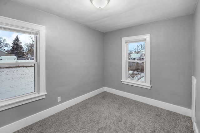 empty room featuring carpet floors